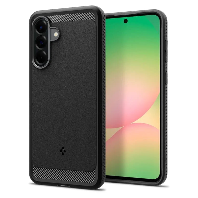 Spigen Rugged Armor - Dėklas Samsung Galaxy A56 5G (Matine juoda)
