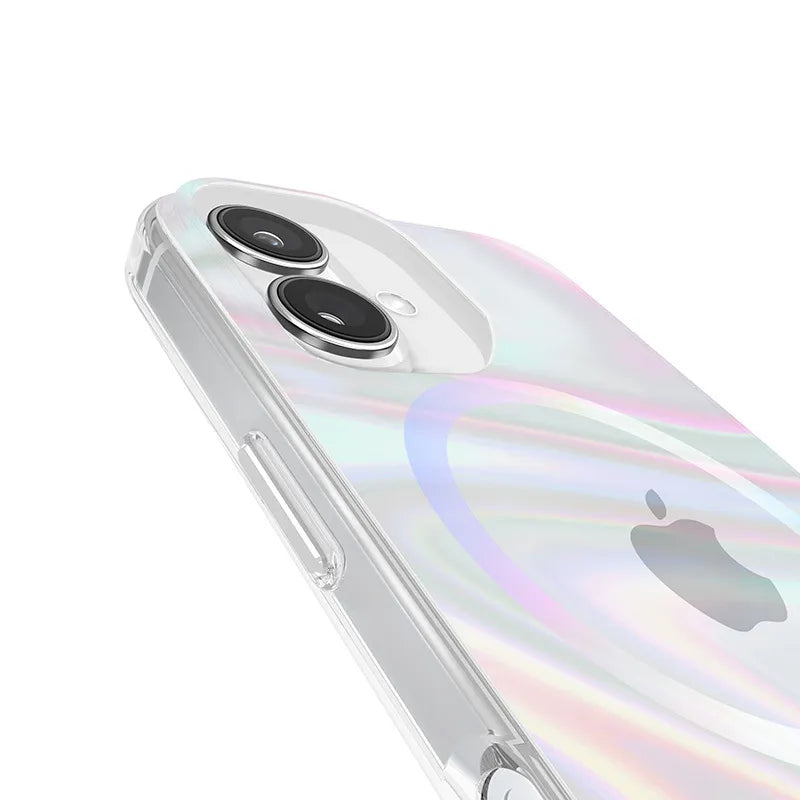 Case-Mate Soap Bubble MagSafe – dėklas, skirtas iPhone 16 (vaivorykštinis)