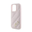 Karl Lagerfeld Diagonal Quilted Script – dėklas iPhone 15 Pro (rožinis)