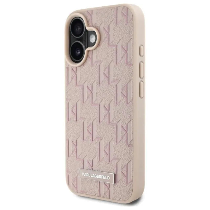 Karl Lagerfeld Hot Stamp MagSafe - Dėklas iPhone 16 (rožinis)