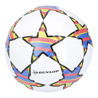 Dunlop – Mini treniruočių futbolo kamuolys vaikams, 32 panelės, 2 dydis (baltas/raudonas)