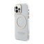 Guess Metal Outline MagSafe – dėklas iPhone 12 / iPhone 12 Pro telefonui (skaidrus / auksinis)
