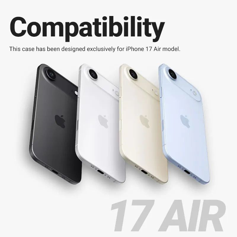 Crong Hybrid Frost MAG dėklas – MagSafe iPhone Air dėklas (juodas)