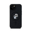 Karl Lagerfeld Silicone Karl & Choupette MagSafe – dėklas, skirtas iPhone 15 Plus / 14 Plus (juodas)