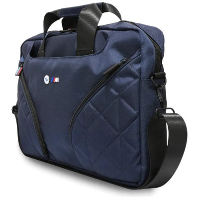 BMW Nylon Pockets & Metal Logo – 16" nešiojamojo kompiuterio krepšys (tamsiai mėlynas)