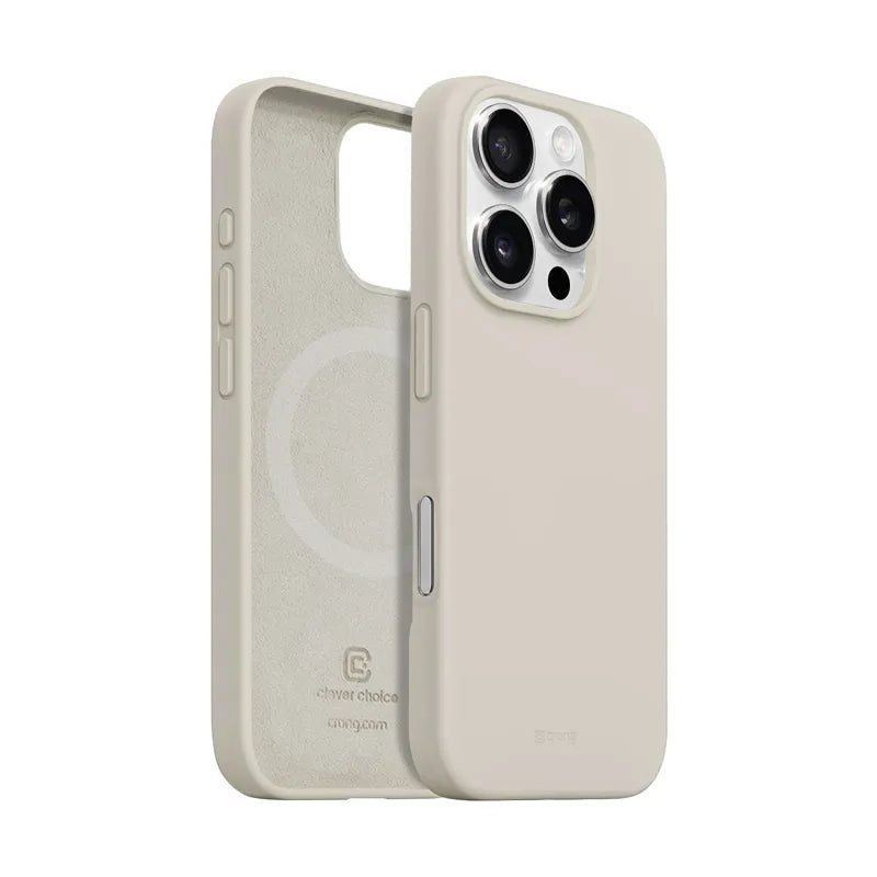 Crong Color Cover Magnetic - iPhone 16 Pro MagSafe dėklas (Stone Beige)