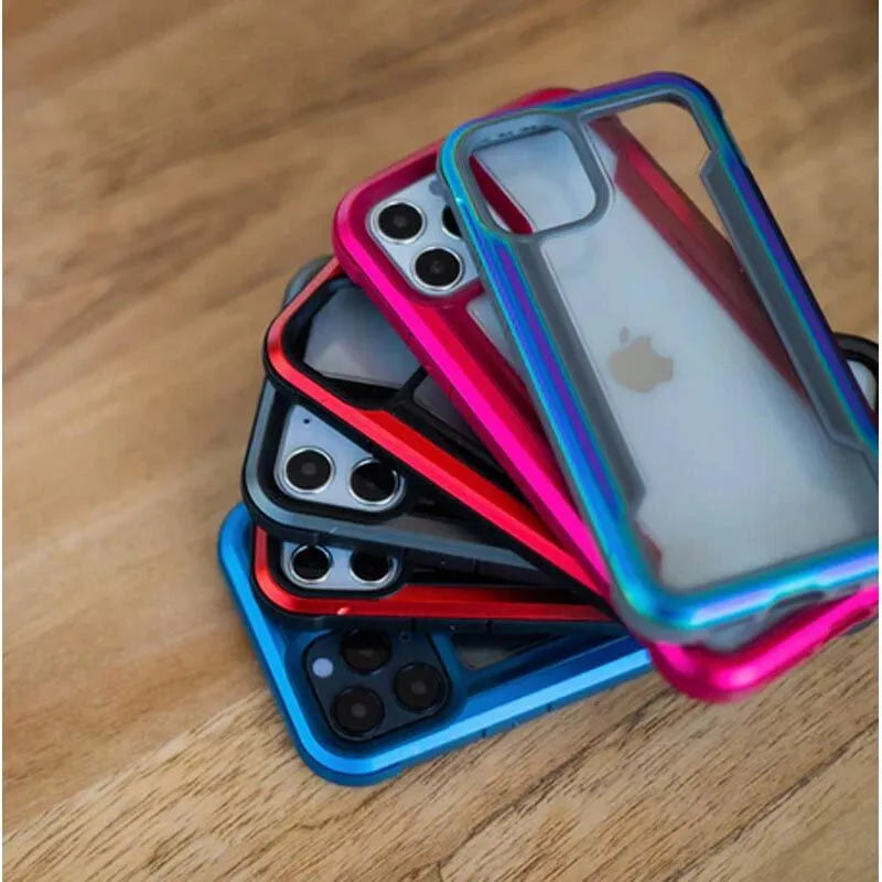 X-Doria Raptic Shield – aliumininis dėklas, skirtas iPhone 14 Plus (atsparus kritimui iš 3 m) (vaivorykštinis)