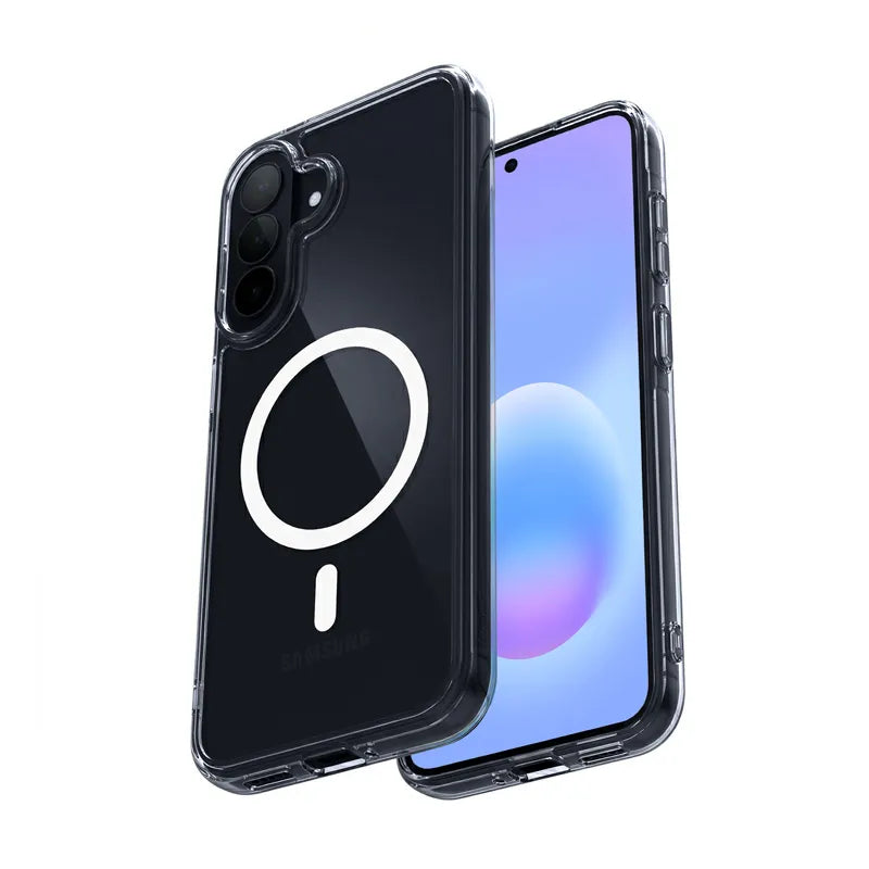 Crong Hybrid Clear Magnetic – MagSafe dėklas Samsung Galaxy A57 (skaidrus)