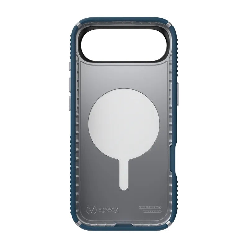Speck Presidio2 Grip ClickLock & MagSafe – iPhone Air dėklas (Deep Sea / Silver Metallic / Spell Blue)