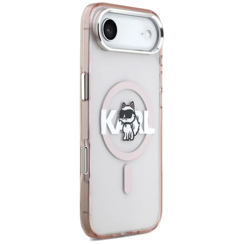 Karl Lagerfeld IML Choupette Sketch Logo MagSafe - Dėklas iPhone Air (rožinis)
