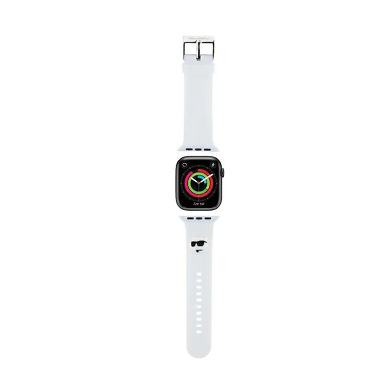 Karl Lagerfeld 3D Rubber Choupette Head NFT – dirželis Apple Watch 38/40/41 mm (baltas)