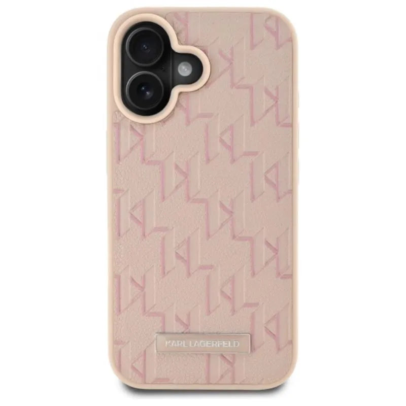 Karl Lagerfeld Hot Stamp MagSafe - Dėklas iPhone 16 (rožinis)