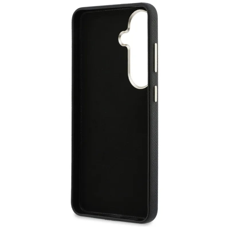 Guess Grained Big 4G Metal Logo – Samsung Galaxy S26 dėklas (juodas)