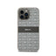 DKNY Leather Mono Stripe & Metal Logo – dėklas iPhone 14 Pro (smėlio spalvos)