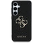 Guess Grained Big 4G Logo Small Classic Logo – dėklas Samsung Galaxy S25 (juodas)