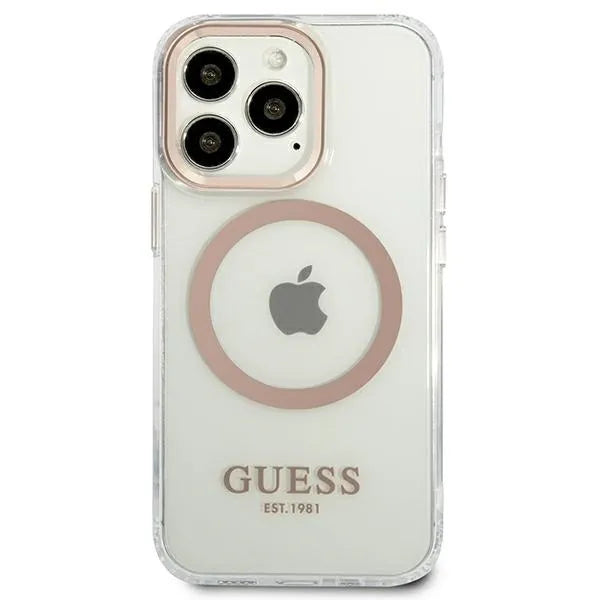 Guess Metal Outline MagSafe – dėklas iPhone 13 Pro Max (skaidrus)