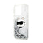 Karl Lagerfeld Liquid Glitter NFT Choupette Head – dėklas iPhone 14 Pro (sidabrinis)