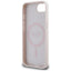 Guess Grained Hot Stamp Peony Triangle Logo MagSafe – dėklas iPhone 16e (smėlio spalvos)