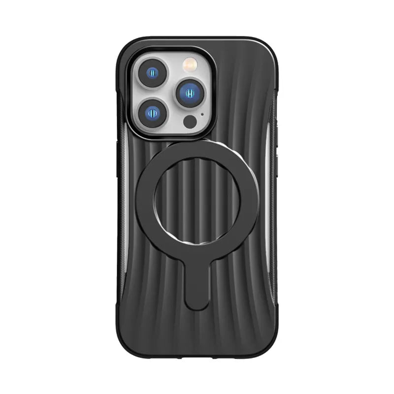 X-Doria Raptic Clutch MagSafe – biologiškai skaidus dėklas, skirtas iPhone 14 Pro (atsparus kritimui iš 3 m aukščio) (juodas)