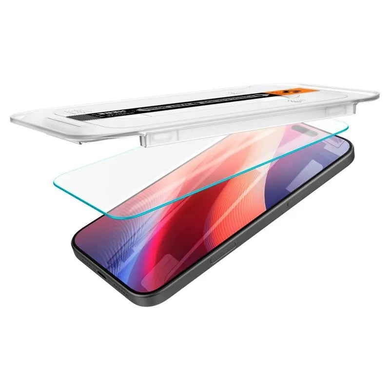 SPIGEN GLAS.TR "EZ FIT" GRŪDINTAS STIKLAS, 2 VNT. PAKUOTĖJE, IPHONE 16 PRO / 17 / 17 PRO, SKAIDRUS