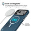 Speck Presidio2 Grip MagSafe – dėklas iPhone 17 Pro Max (Deep Sea/sidabrinė metalo spalva)