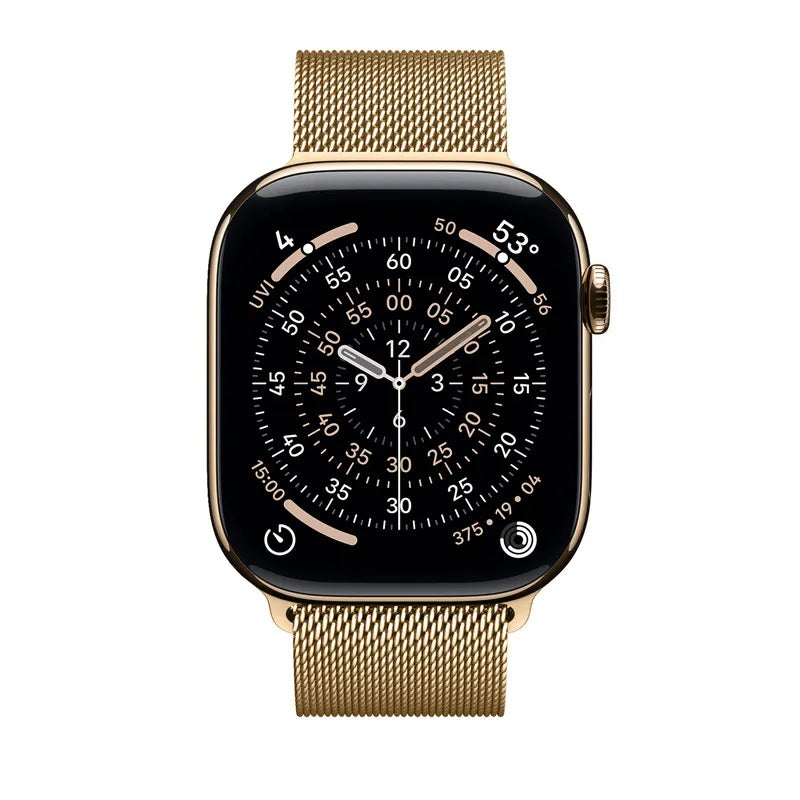 Crong Milano Steel – nerūdijančio plieno dirželis Apple Watch 44/45/46/49 mm (rožinio aukso spalvos)
