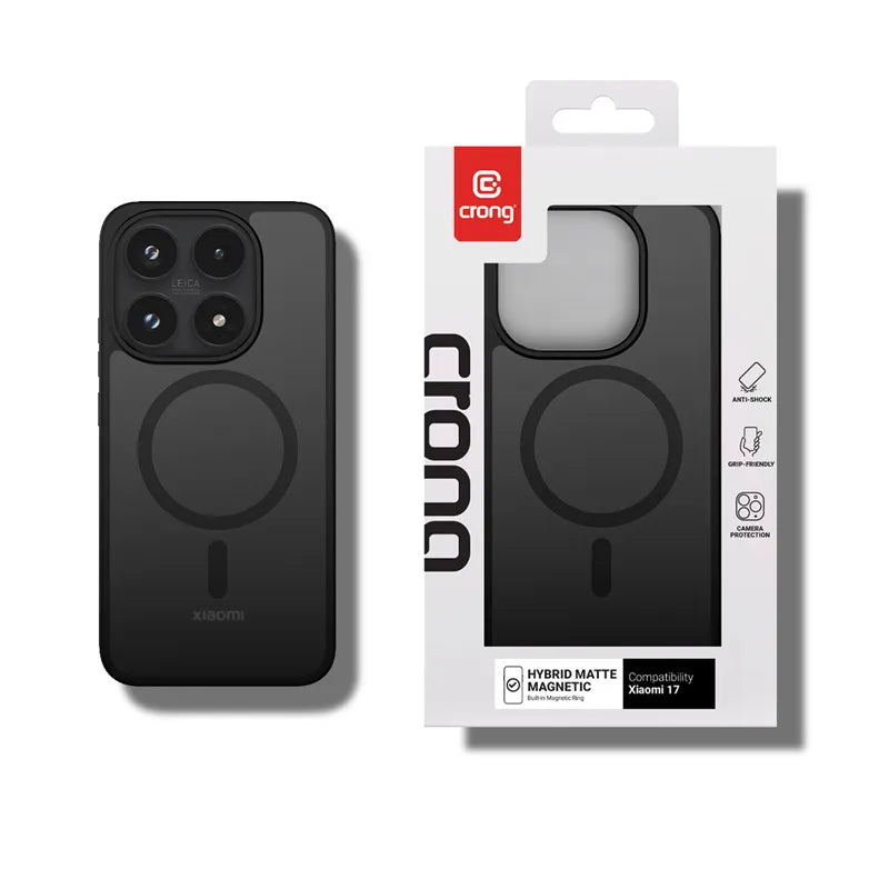 Crong Hybrid Matte Magnetic – Xiaomi 17 MagSafe dėklas (mėlynas)