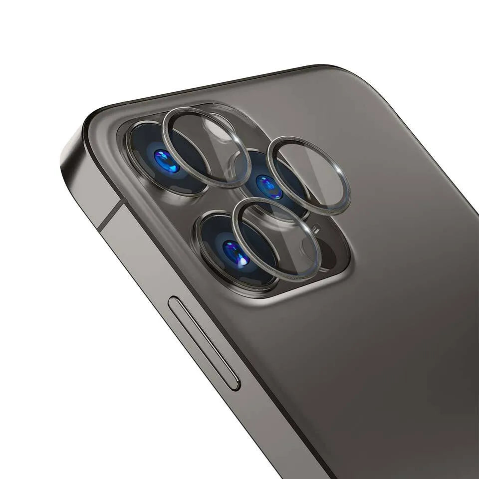 3mk Lens Protection Pro – kameros objektyvo stiklas iPhone 14 Pro / 14 Pro Max (grafito spalvos)
