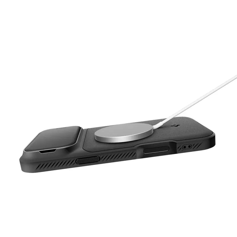 Spigen Optik Armor Mag MagSafe – dėklas iPhone 17 Pro (juodas)