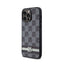 DKNY Leather Checkered Mono Pattern & Printed Stripes – dėklas iPhone 14 Pro Max (juodas)