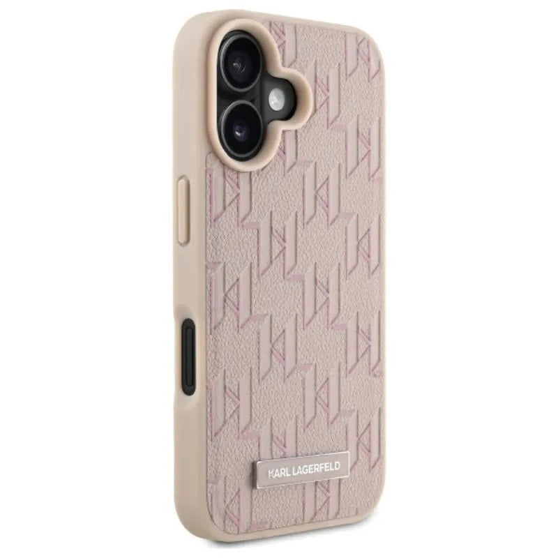 Karl Lagerfeld Hot Stamp MagSafe - Dėklas iPhone 16 (rožinis)