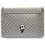 Karl Lagerfeld NFT Saffiano Monogram Ikonik Karl dėklas – 14 colių nešiojamojo kompiuterio dėklas (sidabrinis)