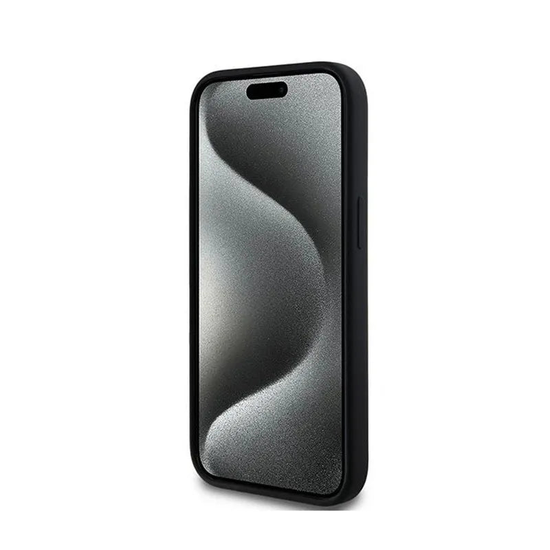 Karl Lagerfeld Silicone Karl & Choupette MagSafe – dėklas, skirtas iPhone 15 Plus / 14 Plus (juodas)