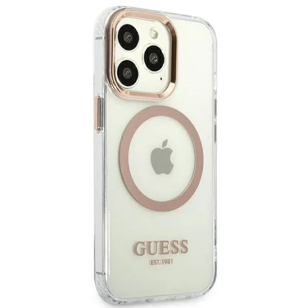 Guess Metal Outline MagSafe – dėklas iPhone 13 Pro Max (skaidrus)