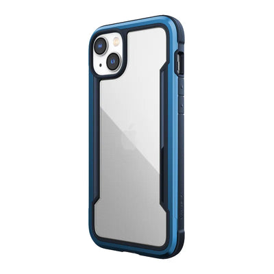 X-Doria Raptic Shield – aliuminis dėklas, skirtas iPhone 14 Plus (atsparus kritimui iš 3 m aukščio) (jūros mėlyna spalva)