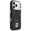 Karl Lagerfeld Choupette Pin MagSafe – dėklas iPhone 17 Pro (juodas)