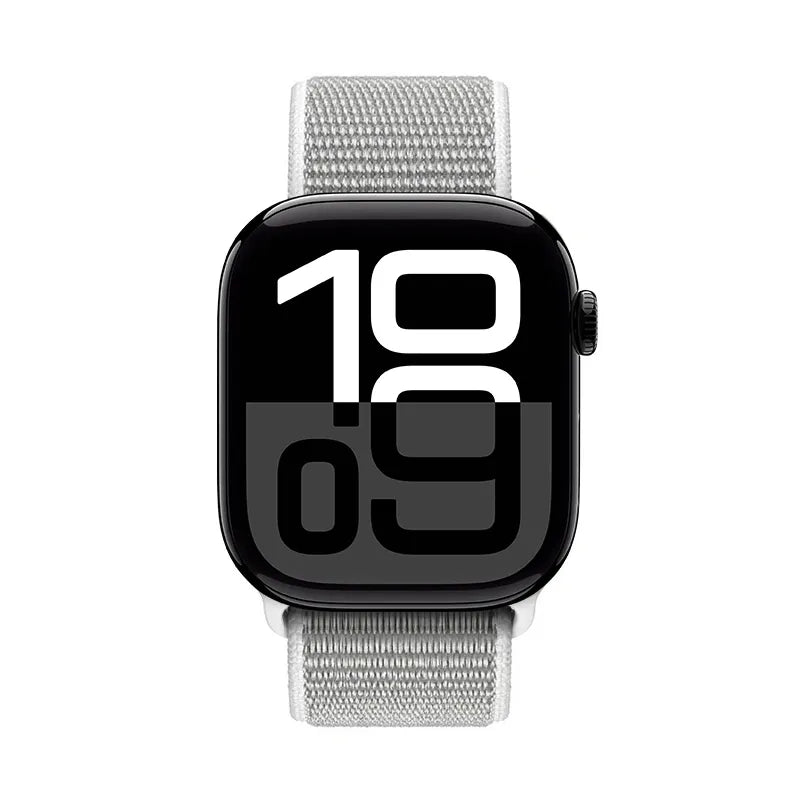 Crong Nylon – sportinė apyrankė, skirta Apple Watch 44/45/46/49 mm (sidabrinė pilka)