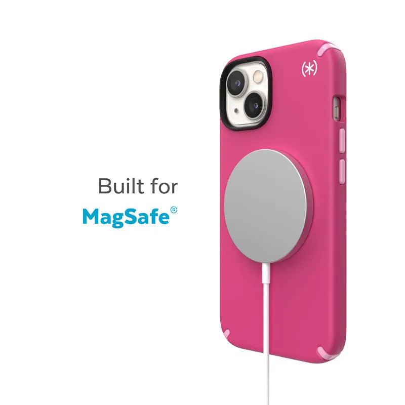 Speck Presidio2 Pro + MagSafe – dėklas, skirtas iPhone 15 Plus / 14 Plus su MICROBAN danga (Digitalpink / Blossompink / White)