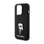 Karl Lagerfeld Silicone Ikonik Metal Pin - dėklas telefonui iPhone 15 Pro (juodas)