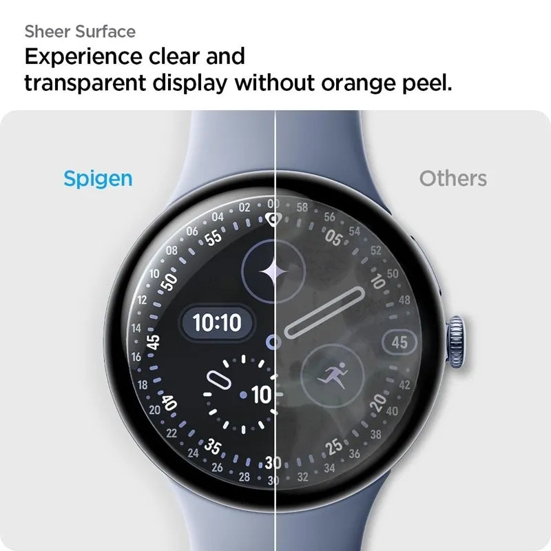 Spigen Elite Shield EZ Fit 2-Pack – hidrogelio plėvelė Google Pixel Watch 3 / 4 / 5 45mm (2 vnt.)