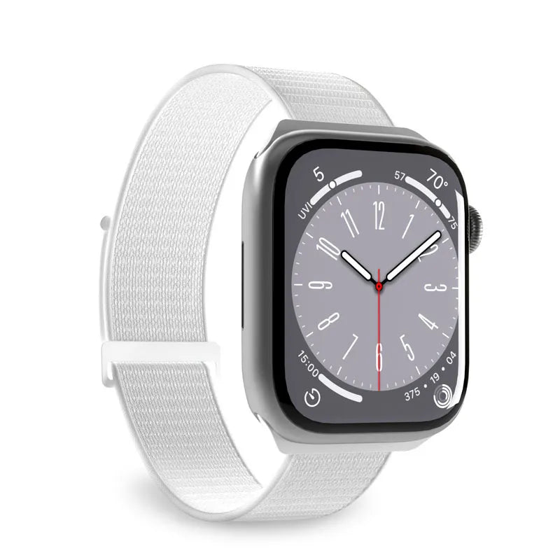 PURO Nylon Sport - Apple Watch dirželis 44/45/46/49 mm (Baltas)