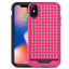 Zizo Star Diamond hibridinis dėklas, skirtas iPhone X (rožinė/juoda)