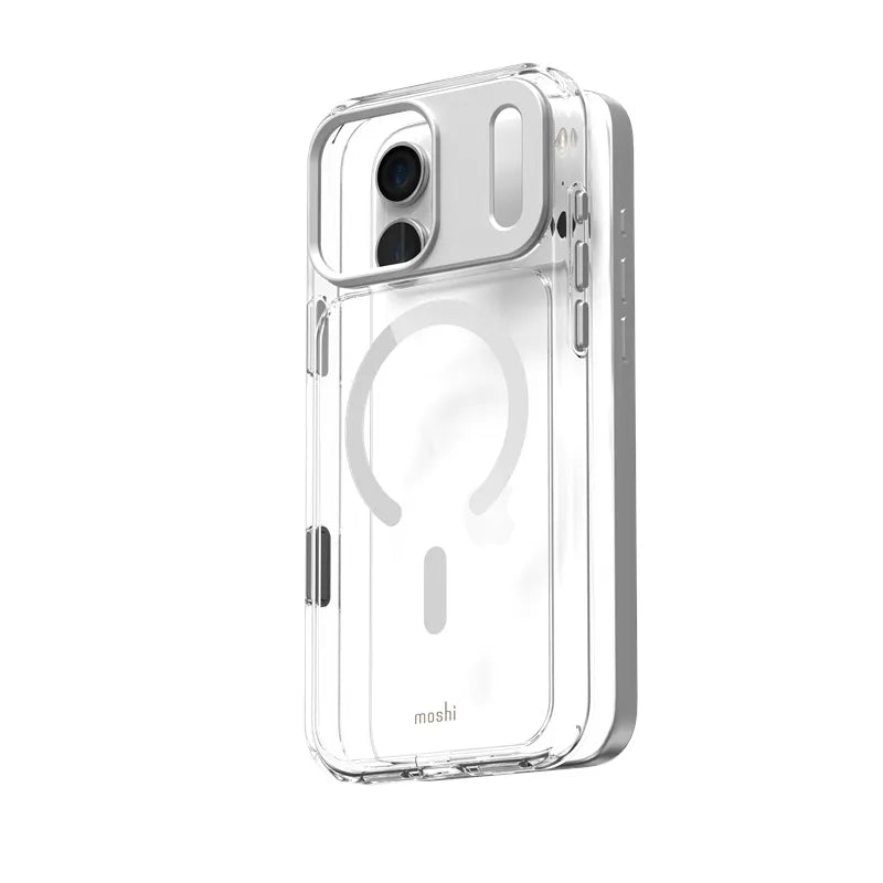 Moshi iGlaze MagSafe – dėklas iPhone 17 Pro Max (Luna Silver)