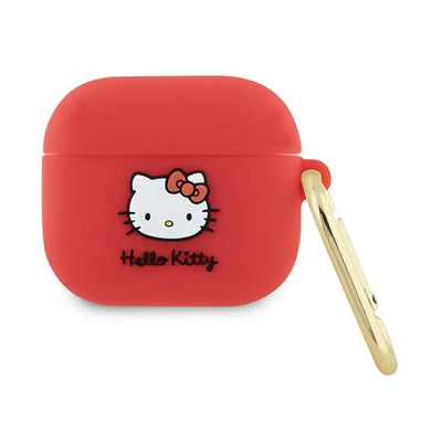 Hello Kitty silikoninis 3D „Kitty Head“ dėklas, skirtas AirPods 3 (fuksijos spalvos)