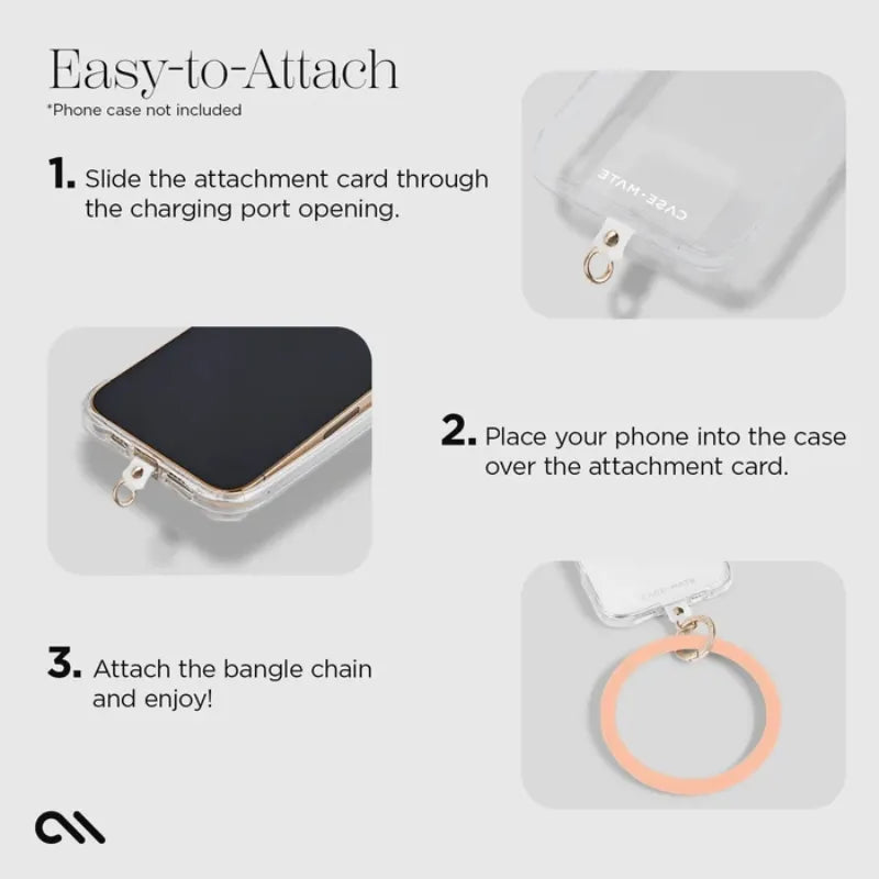 Case-Mate Phone Bangle – riešo dirželis išmaniesiems telefonams (persiko spalvos)