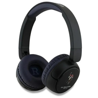 US Polo Assn DH Color Logo – Belaidės ant ausų dedamos Bluetooth V5.3 ausinės (juodos)