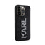 Karl Lagerfeld 3D Rubber Glitter Logo – dėklas iPhone 15 Pro telefonui (juodas)