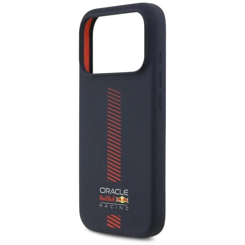 Red Bull Silicone Powerbar MagSafe – iPhone 17 Pro dėklas (tamsiai mėlynas)