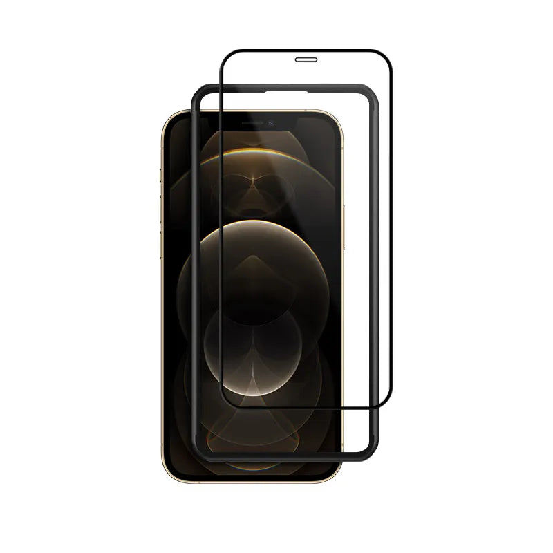 Crong Anti-Bacterial 3D Armor Glass – 9H grūdintas stiklas visam iPhone 12 Pro Max ekranui + montavimo rėmelis