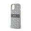 DKNY Leather Mono Stripe & Metal Logo – dėklas iPhone 14 / 15 / 13 (smėlio spalvos)